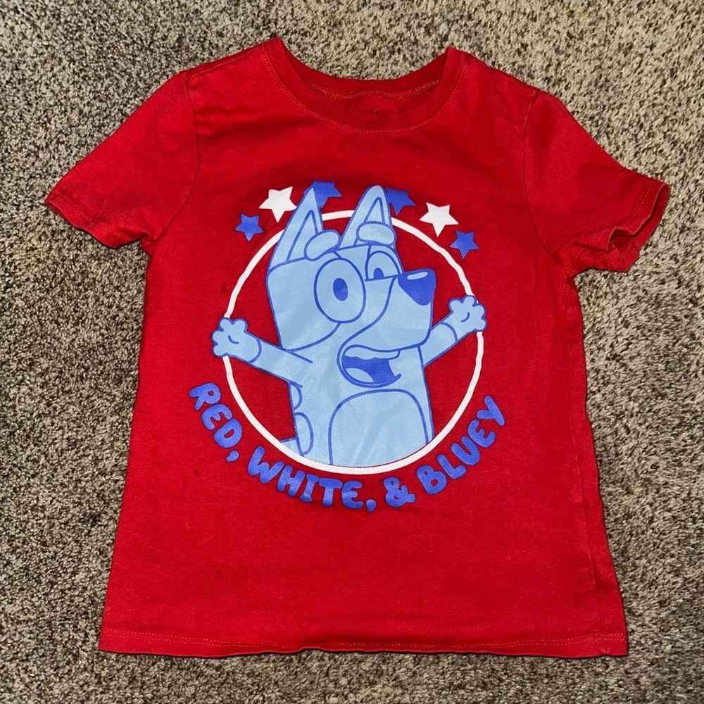 Red Bluey Kids T-Shirt